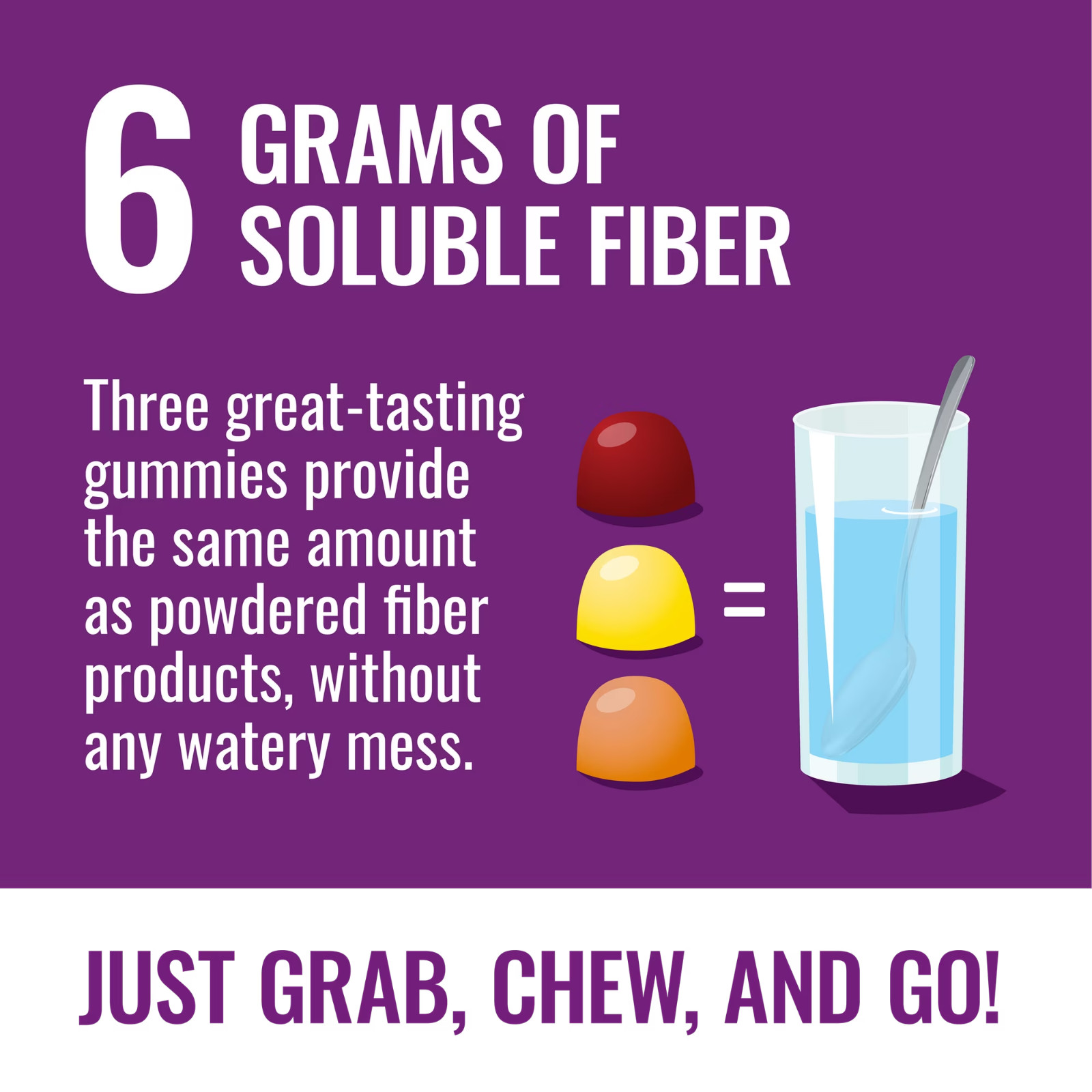 Fiber Advance Plant Based Prebiotic Fiber Supplement Gummies, Natural Fruit, 90