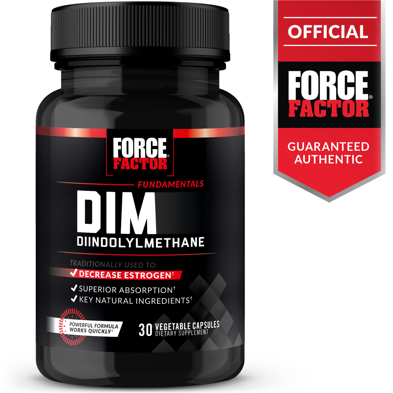 Force Factor DIM, Hormonal Balance and Estrogen Blocker, 30 Capsules