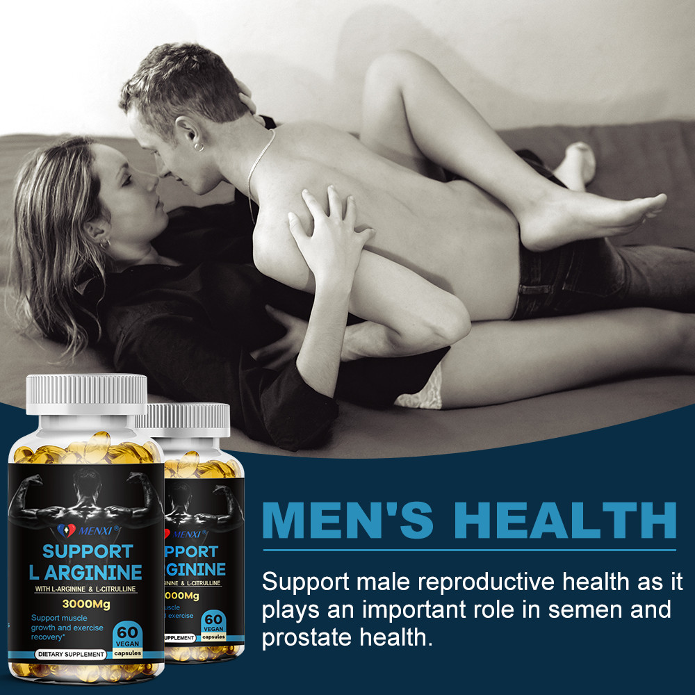 L-Arginine 3000mg Nitric Oxide Testosterone Booster, Energy Support Capsules USA