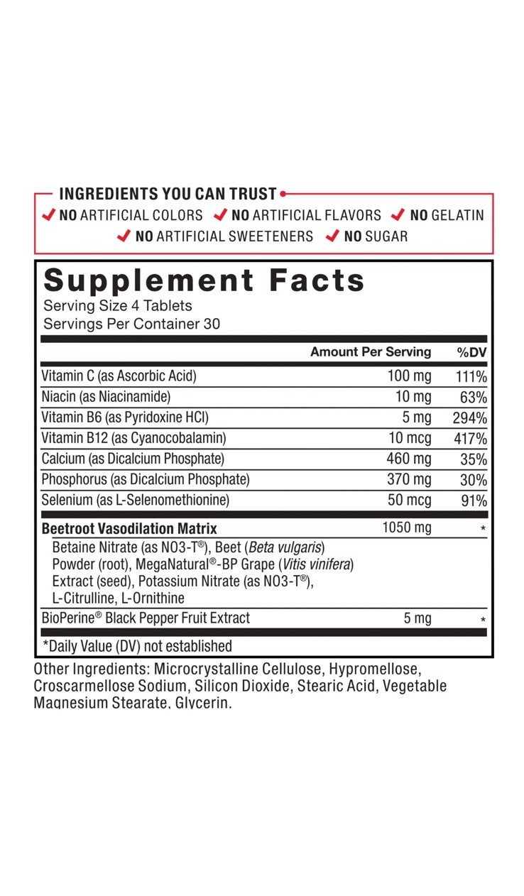 Total Beets Circulation Superfood Beet Root with Blood Pressure Support 120ct