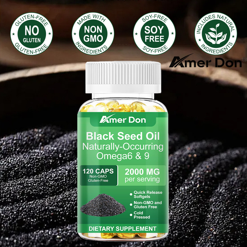 Black Seed Oil 2000mg | 120 Capsules | Nigella Sativa | Cold Pressed | Non-GMO