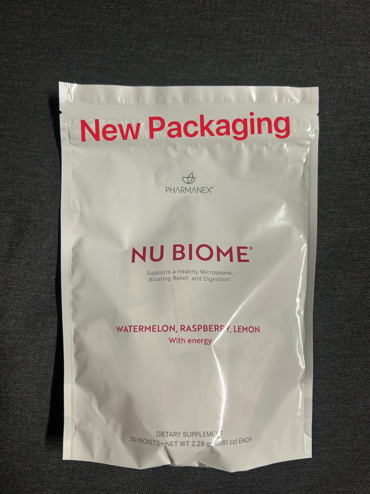 NuSkin Pharmanex Nu Biome, Gut Health, Powder Mix-in Bag of 30 pouches exp:04/25