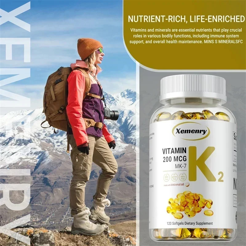 Vitamin K2 240pcs – Bone Density, Joint, Teeth, Skin, Heart Health and Immunity