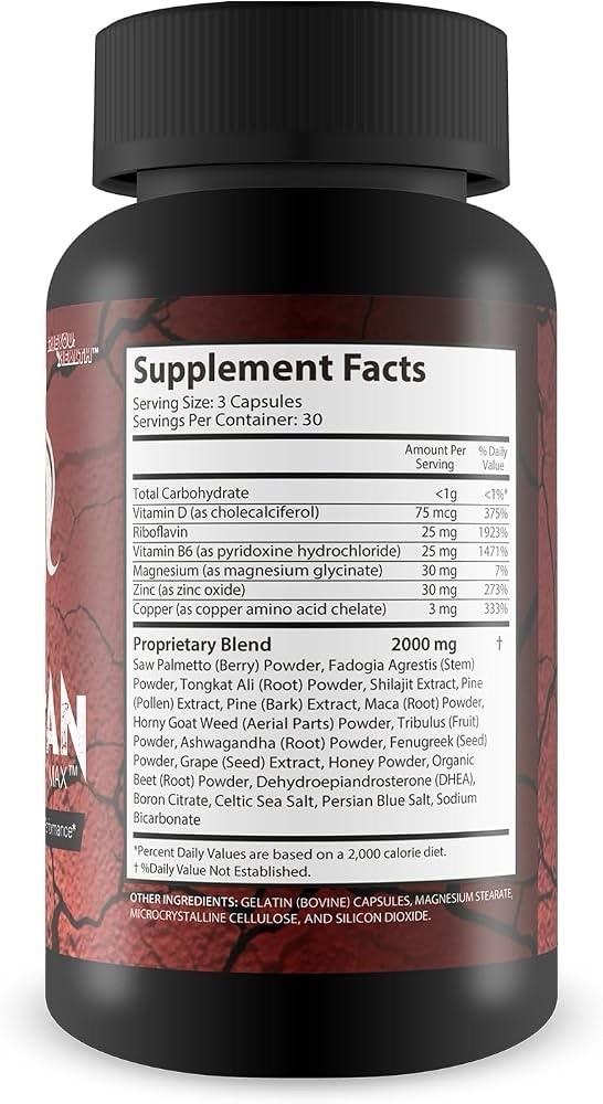 True You Health Alpha TRT Spartan MAX Blood Flow Prostate Support Exp:02/2028