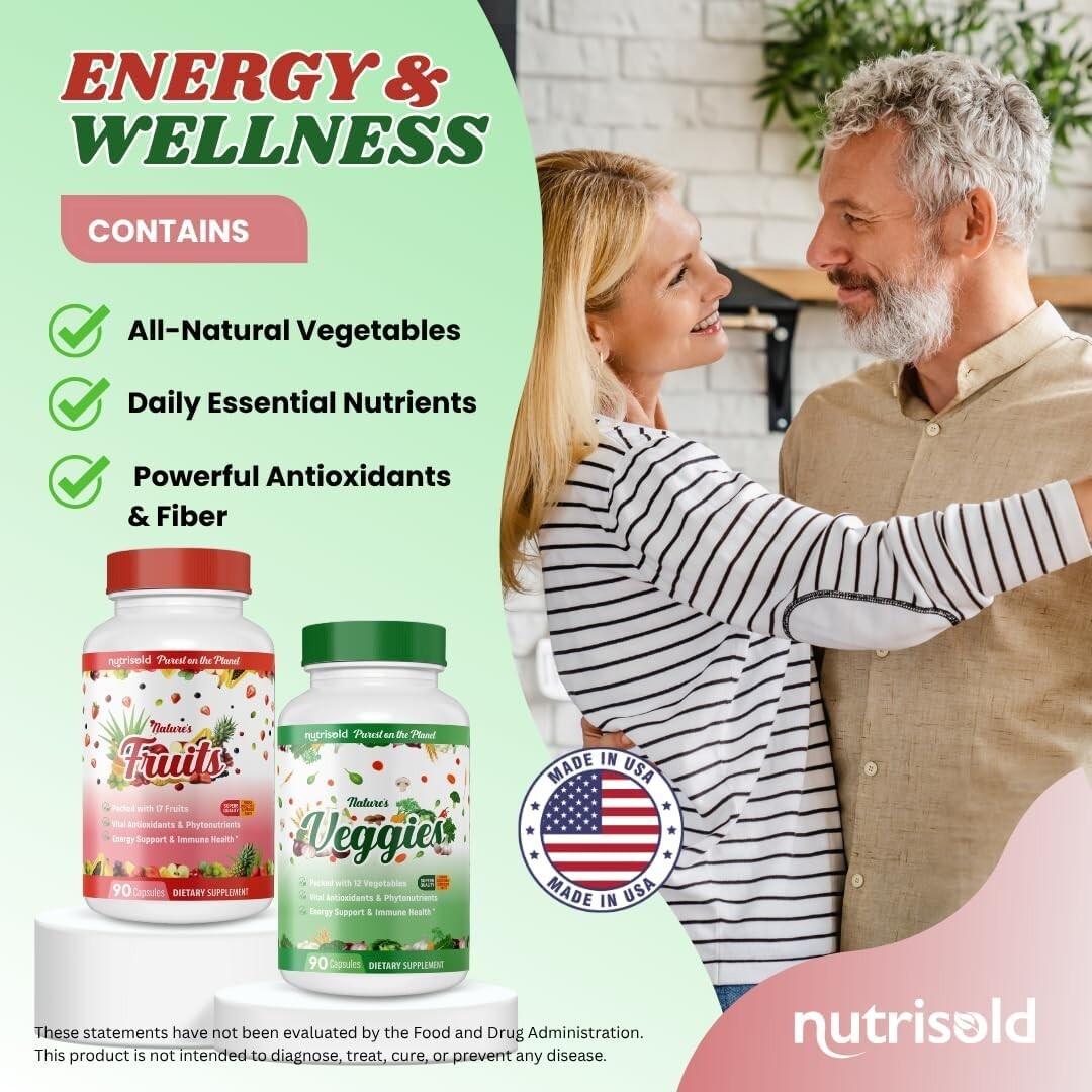 Whole Food Fruits & Vegetables Supplement – Superfood Blend for Energy…05/2028
