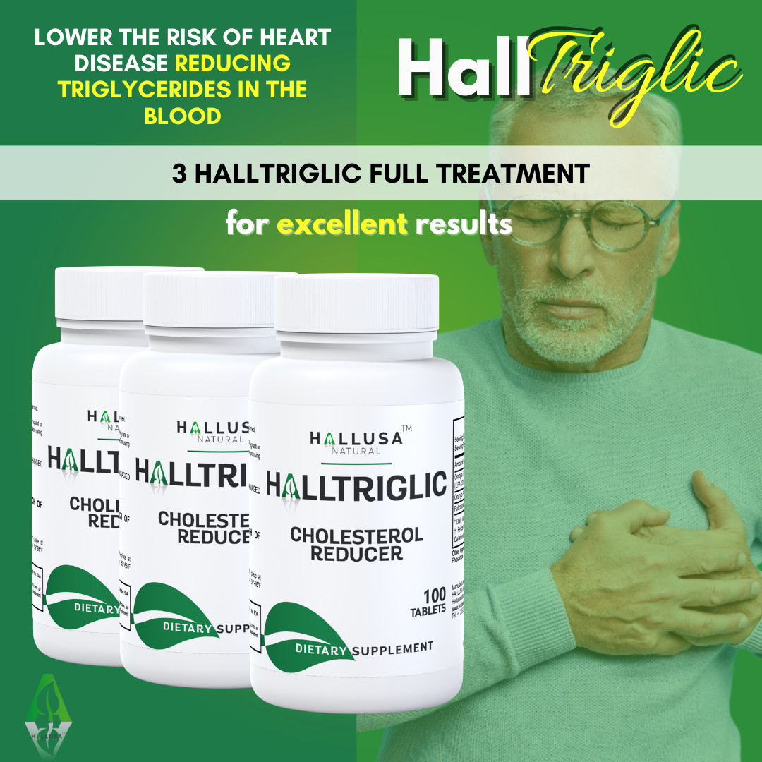 HALLTRIGLIC – Heart Health – Lower Triglycerides & Cholesterol – 100 Tabs