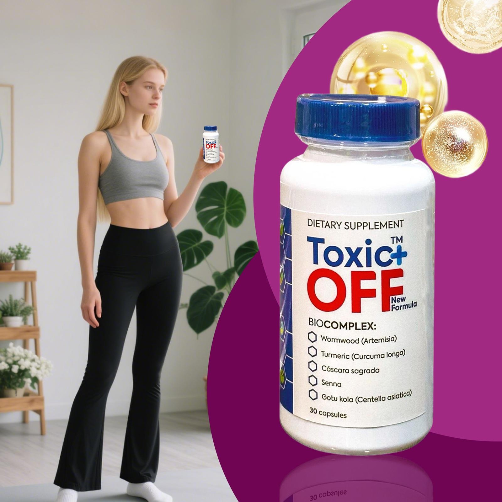 Off Toxic Plus 30 Capsules 1 Month Treatment New Improved Formula