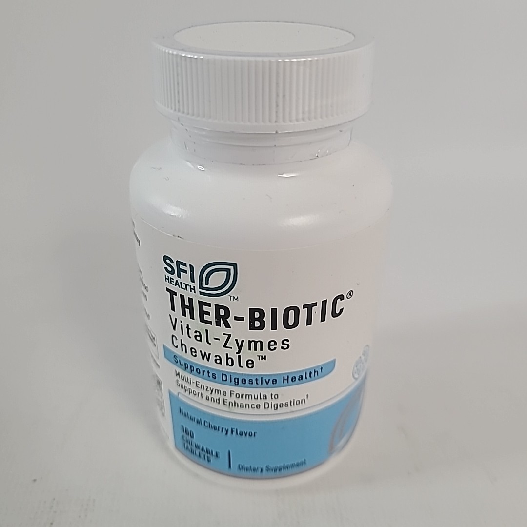SFI Klaire Labs Ther-Biotic Vital-Zymes 180 Chewable Tablets 7/2 Cherry Flavor