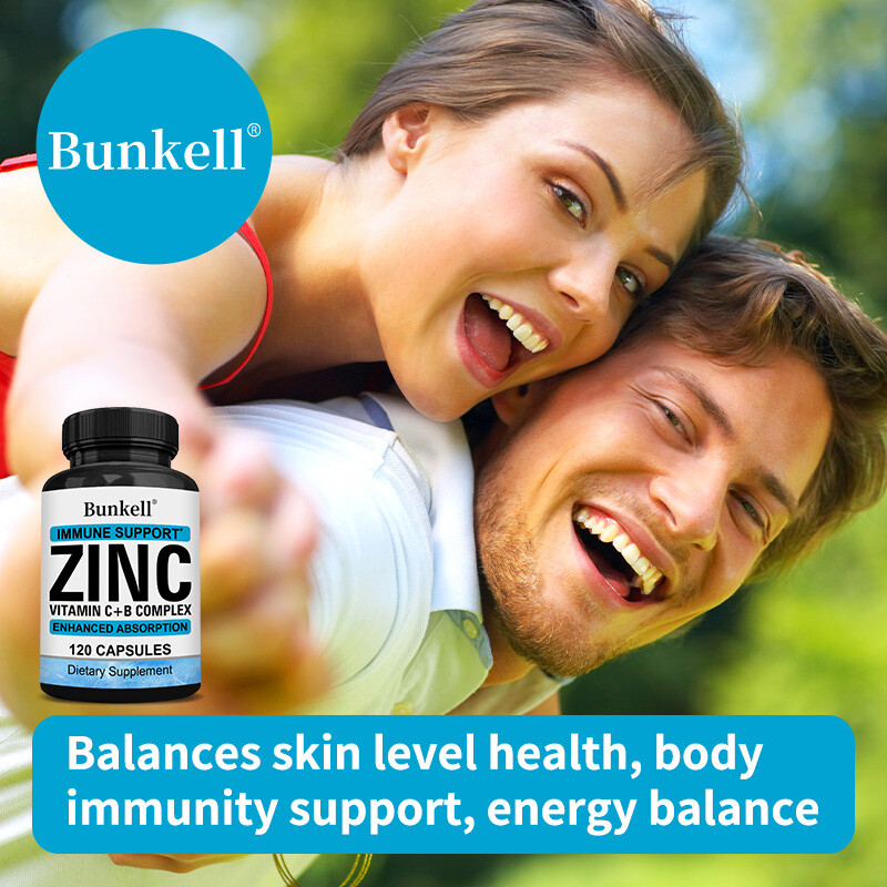 Vitamin C & Zinc Capsules 100mg Complex Supplement Vegetarian 30/60/120 Capsules