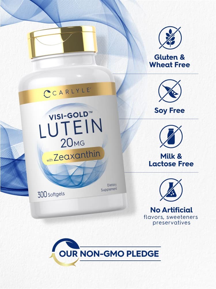 Carlyle Lutein and Zeaxanthin 20mg | 300 Softgels | Eye 300 Count (Pack of 1)