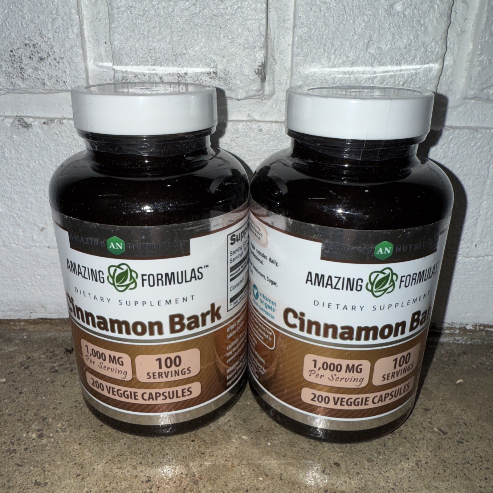 🔵 2 Amazing Formulas Cinnamon Bark| 1000 Mg | 200 Capsules Exp 07/2025