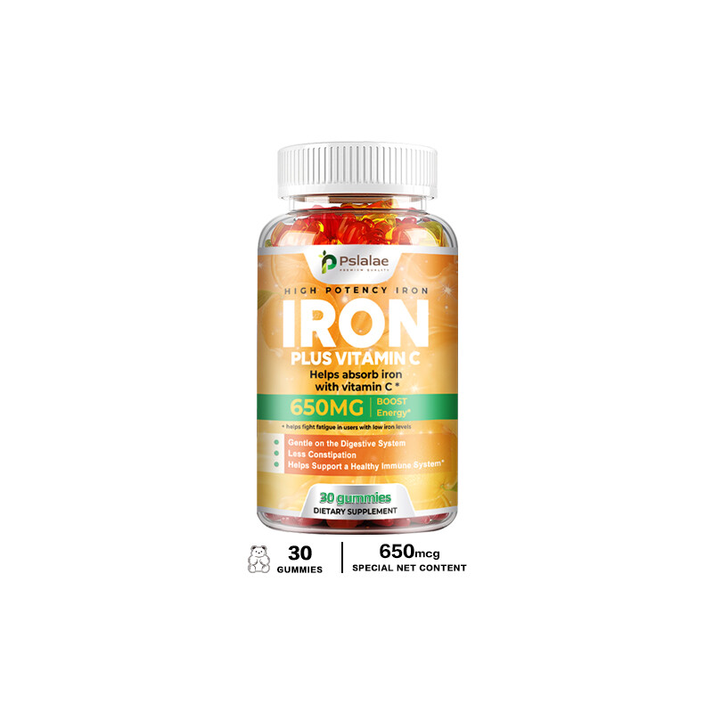 Iron Supplements 650mg – with Vitamin C – Absorbs Easily Raise Hemoglobin Levels