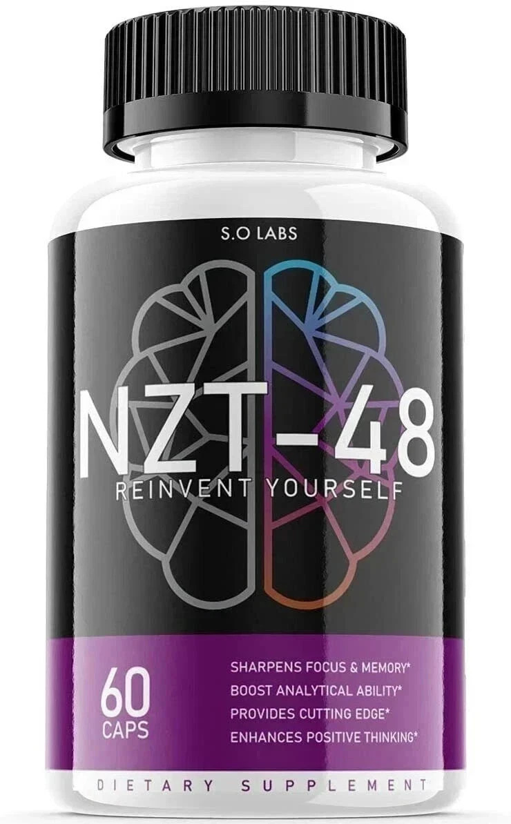 NZT-48 Brain Booster, Limitless Memory Focus Nootropic (60 Capsules), Pack of 3