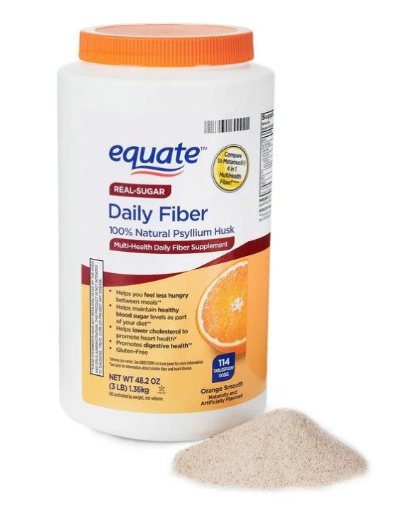 Equate Daily Fiber Orange Smooth Fiber Powder, 48.2 oz. ( Fast Free Shipping )