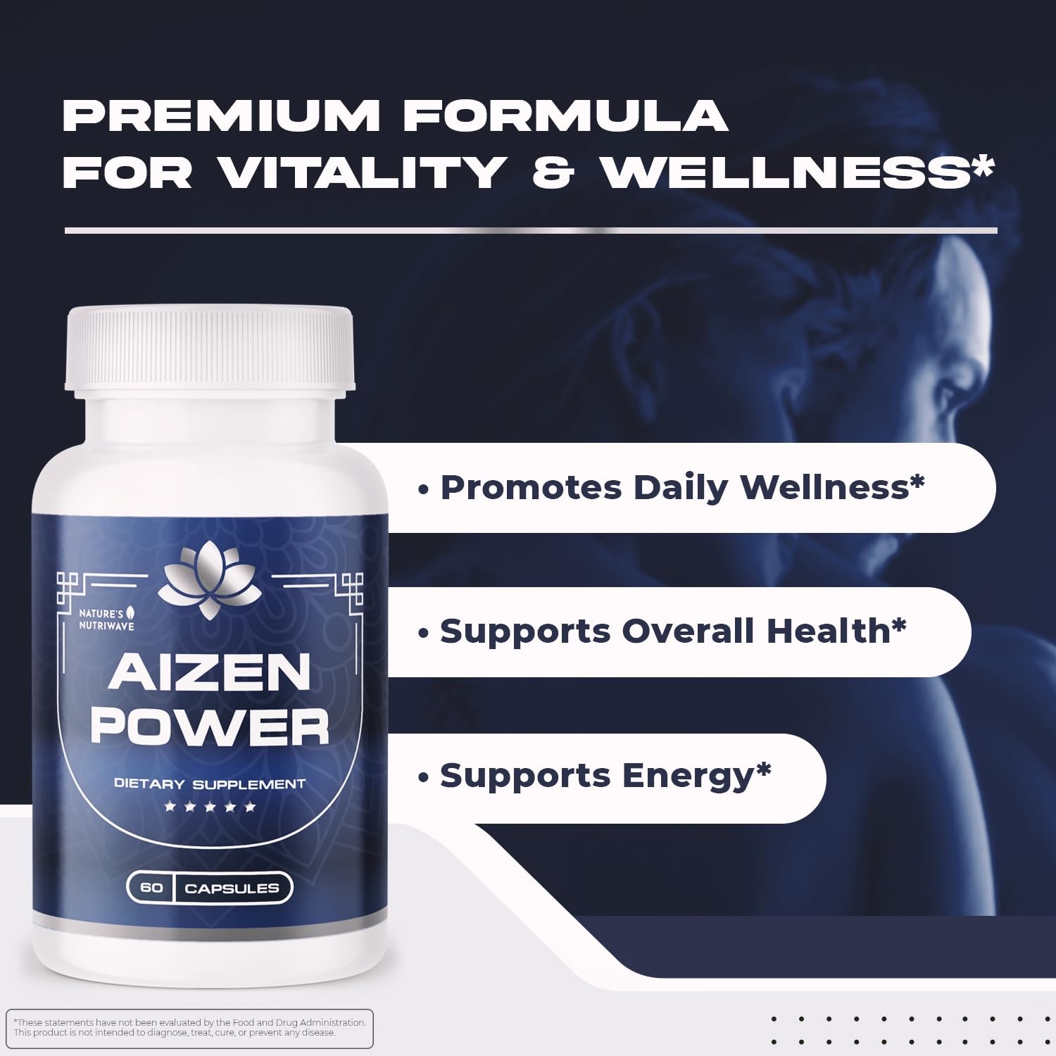 Nature’s NutriWave AizenPower Capsules, Original 60 Count (Pack of 3)