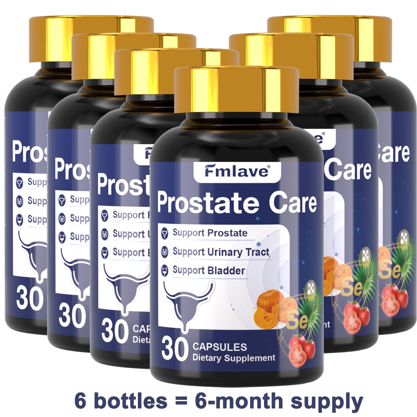 6 pack Fmlave Prostate Advanced Prostate Supplement, Saw Palmetto Lycopene 180ct