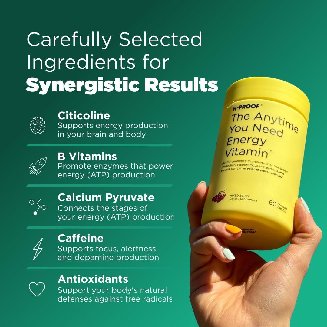 The Anytime You Need Energy Vitamin, 60 Chewable Tablets
