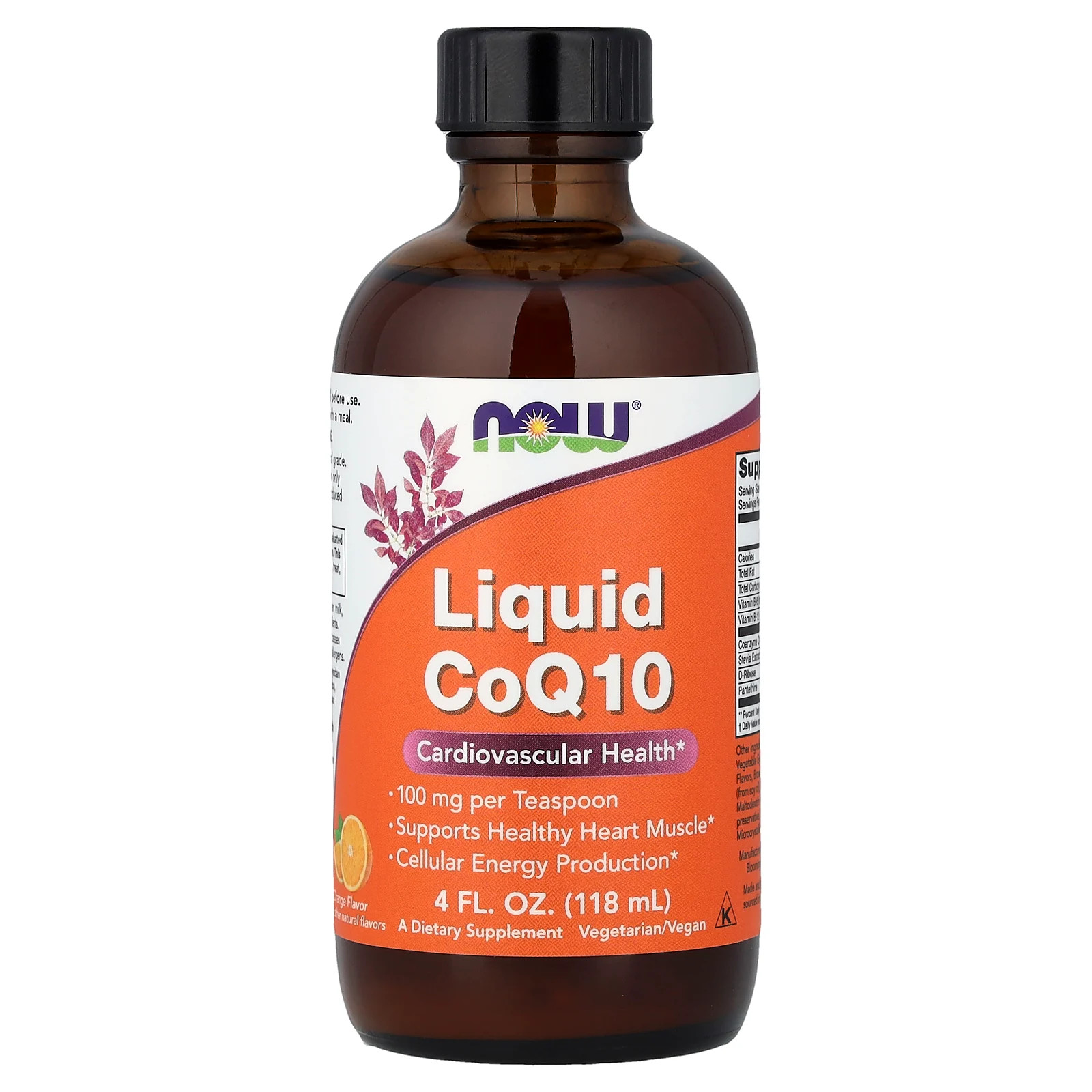 Now Foods Liquid CoQ10 4 fl oz 118 ml GMP Quality Assured, Vegan, Vegetarian
