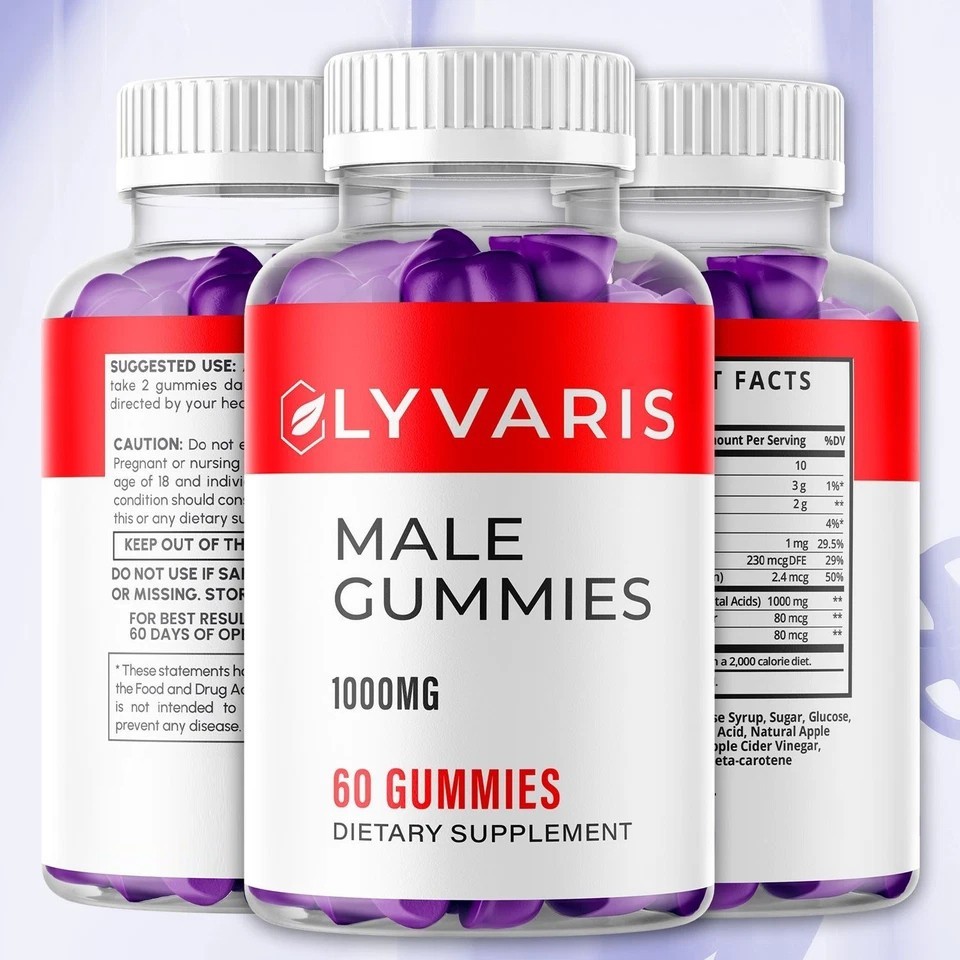 (1 Pack) Lyvaris Male ACV Gummy Male Health Support Formula Ly Varis 60 Gummies