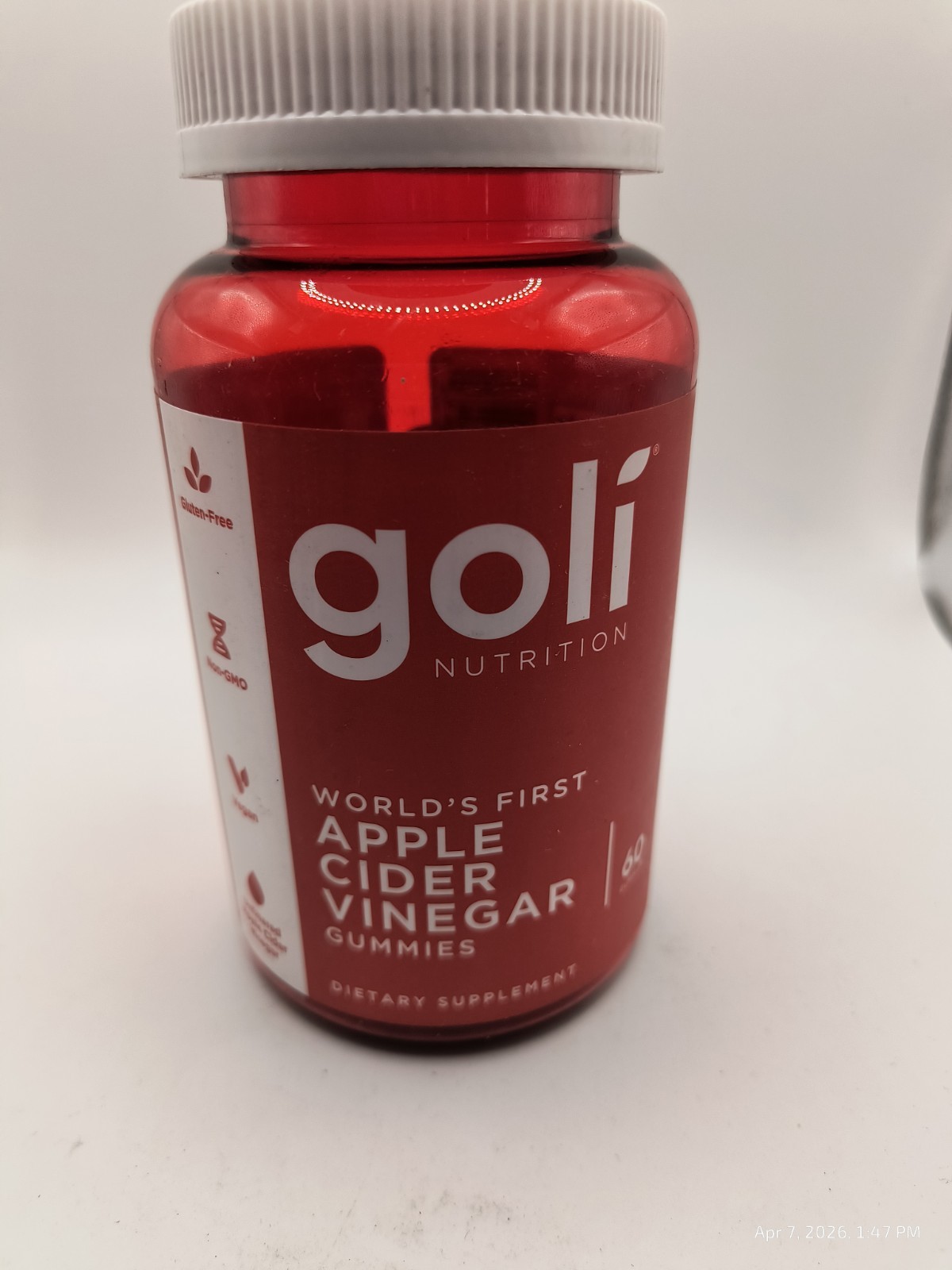 Goli Nutrition Apple Cider Vinegar Gummies 60 Count Two Bottles Exp 2027+