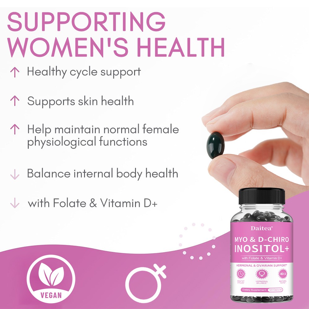 Myo Inositol & D-Chiro Inositol for Women 2050mg, 30/60/120 Capsules