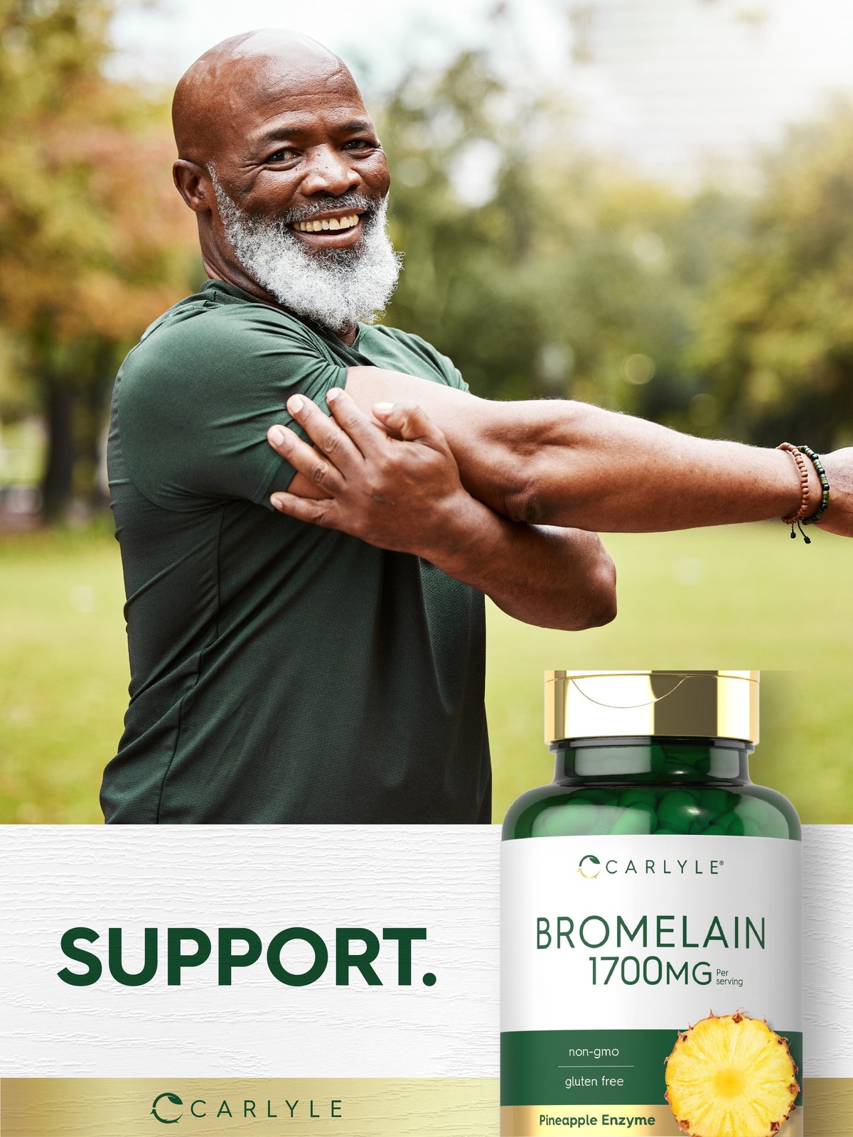 Bromelain 1700 Mg | 90 Capsules | Pineapple Enzyme Supplement | Non-Gmo, Gluten
