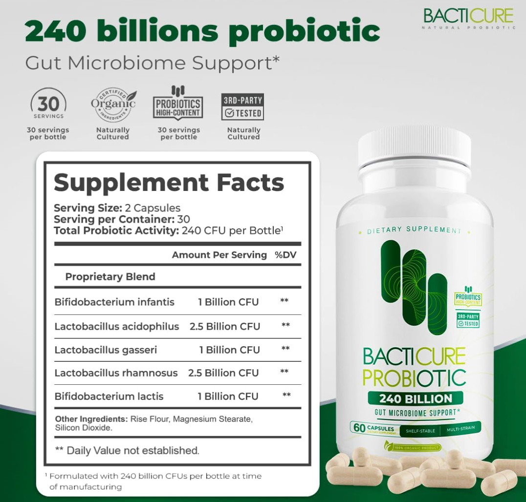 Bacticure | Non-Centrifuged Probiotics | Cultured in Immune-Boosting Fruits, Veg