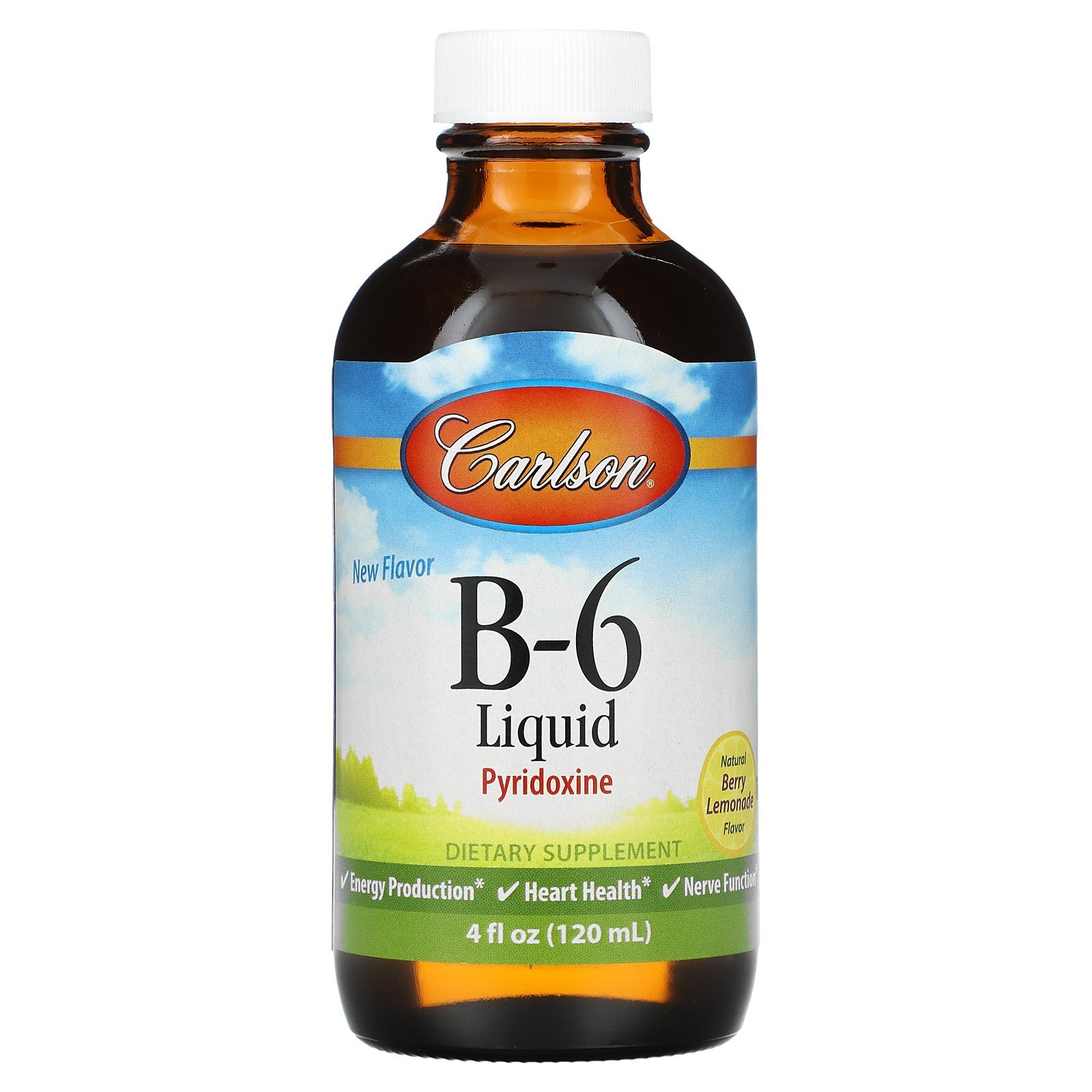 Carlson Labs B-6 Liquid 4 fl oz 120 ml Gluten-Free, Milk-Free, Soy-Free,