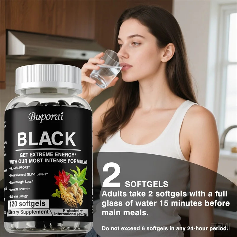 Black 120pcs – Regulates Appetite, Energy, Weight Management, Metabolism