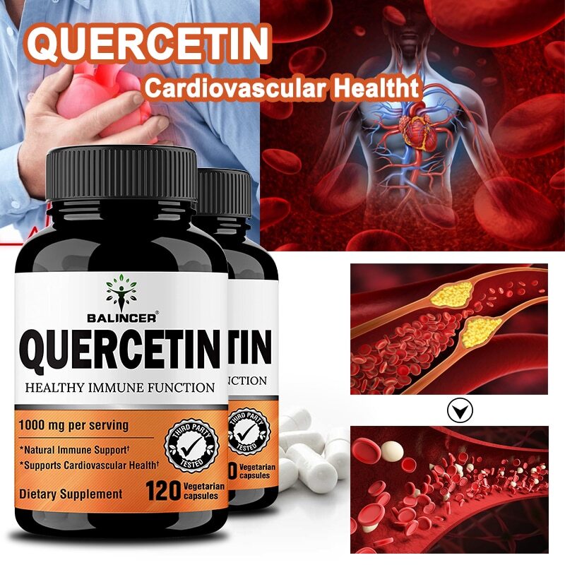 Quercetin 1000mg Natural lmmune Support Supports Cardiovascular Health 30/60/120