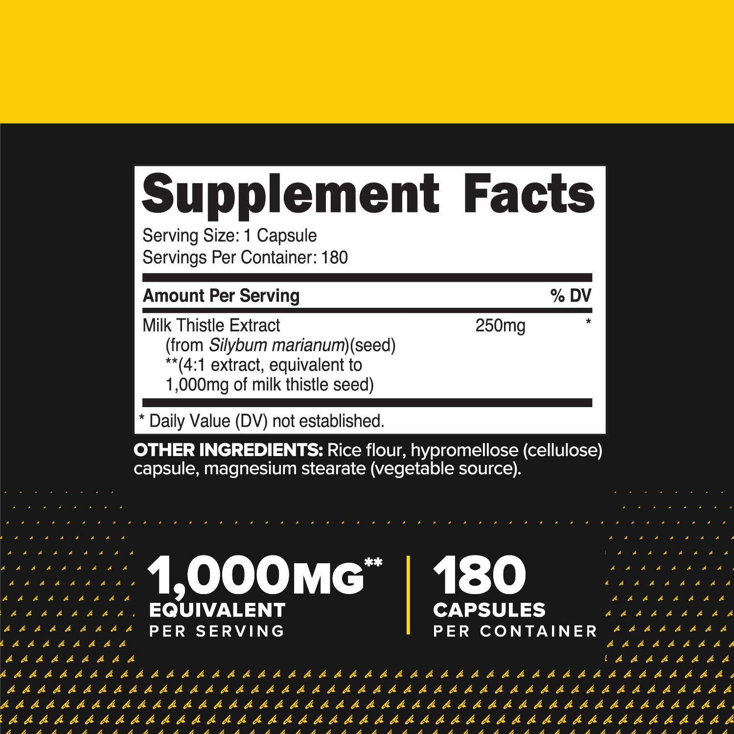 Primaforce Milk Thistle 180 Capsules 1000mg Equivalent – 4:1 Extract