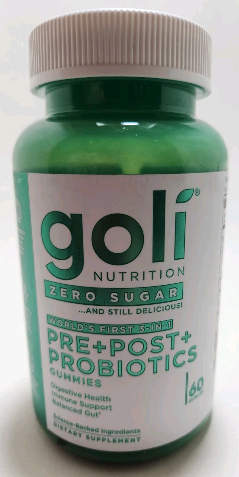 Goli Zero Sugar Pre + Post + Probiotics Gummies, 60 Gummies – EXP: 06/27