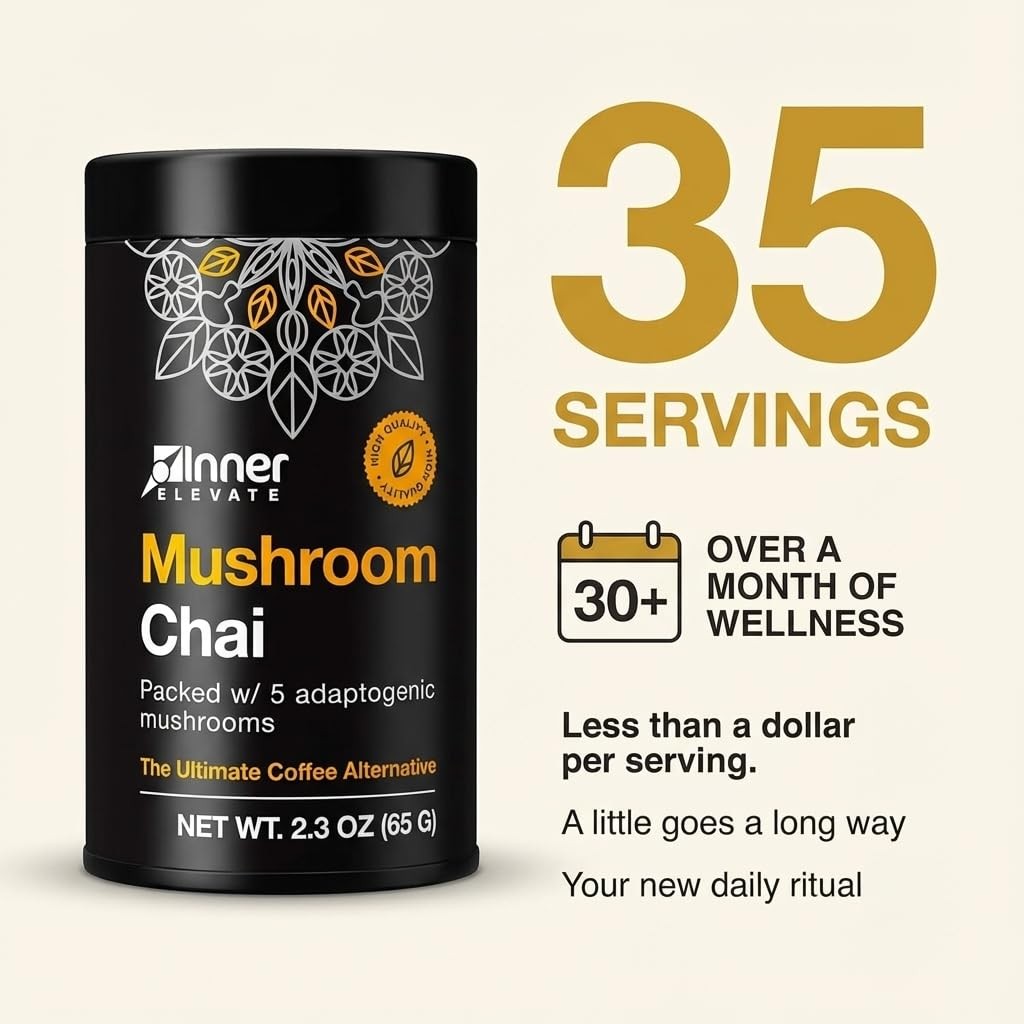 Superfood Chai – Ultimate Coffee Alternative – Adaptogenic Tea Drink with Lio…