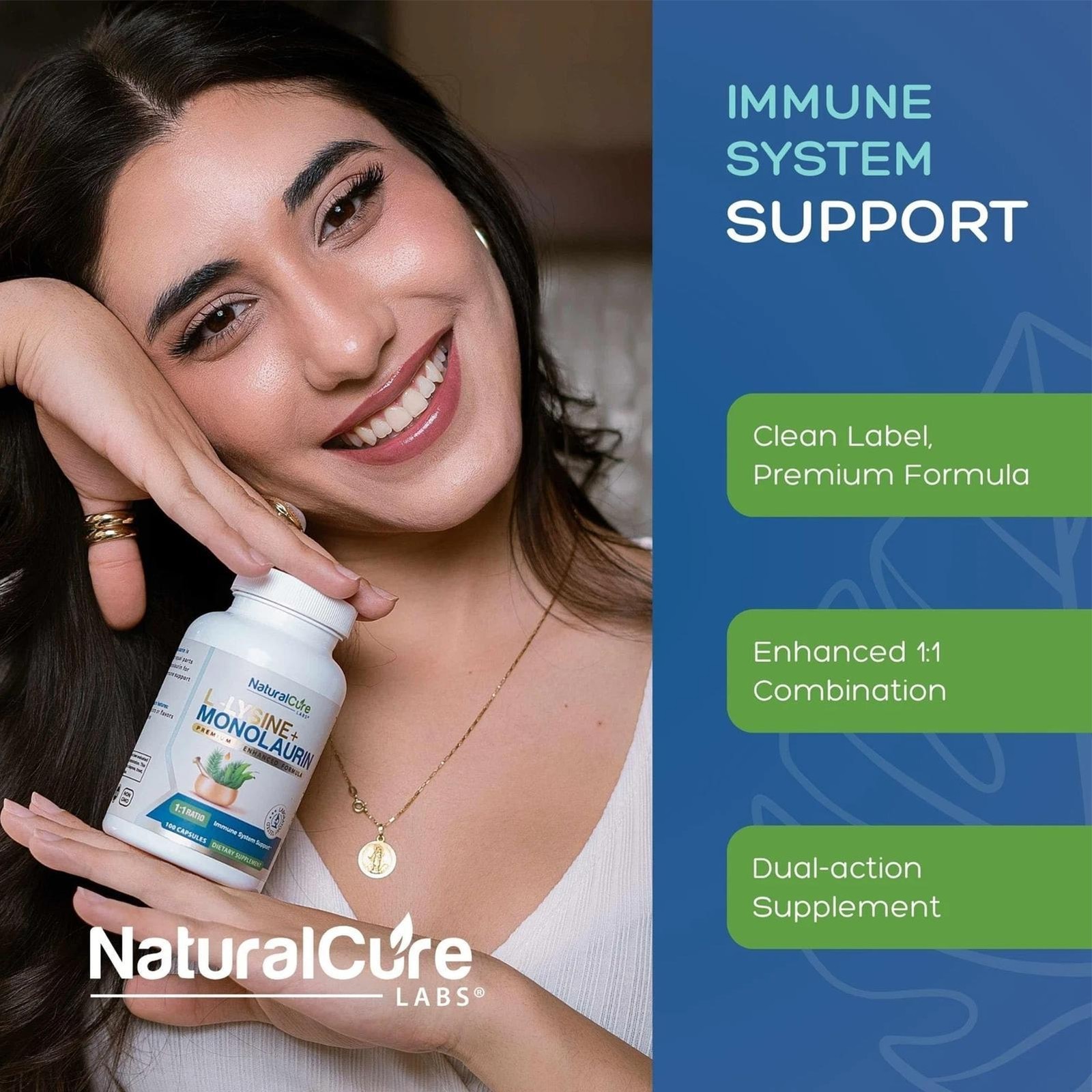 Labs L-Lysine + Monolaurin 600mg 100ct – Immune & Health Support