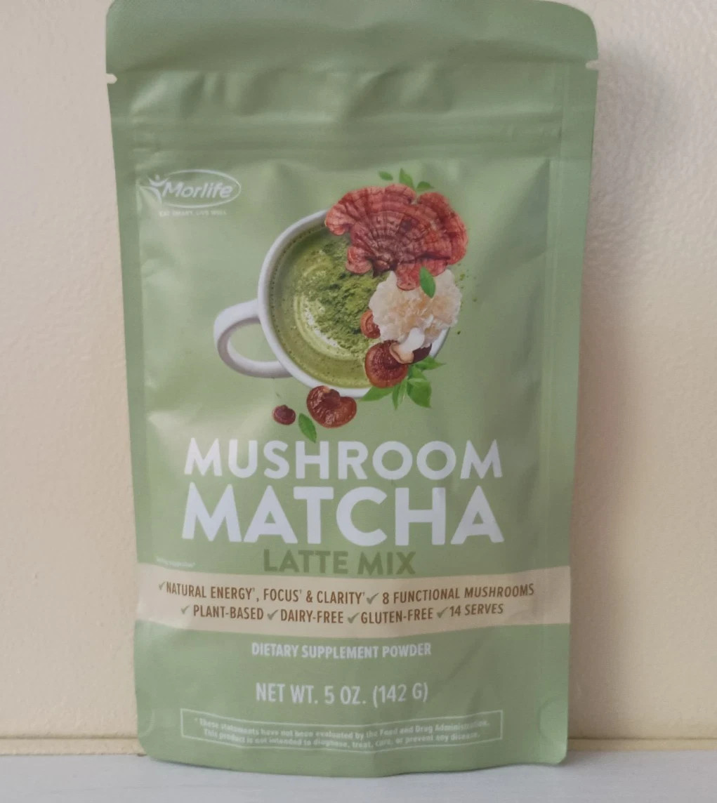 Morlife® Mushroom Matcha Latte Mix 5 oz. Natural Energy Focus & Clarity 10/25/27