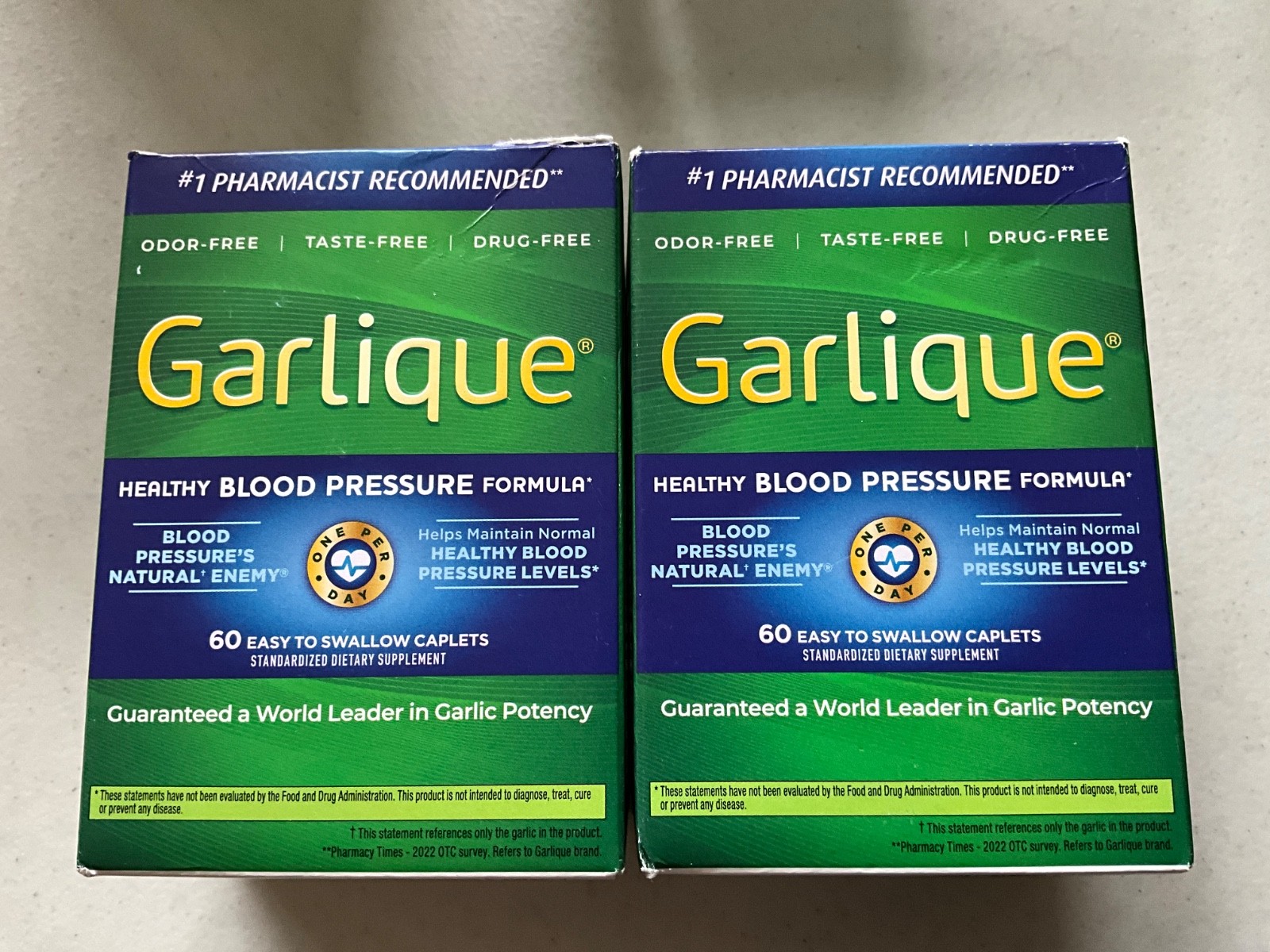 (2) New Boxes Garlique Healthy Blood Pressure Formula 02/28