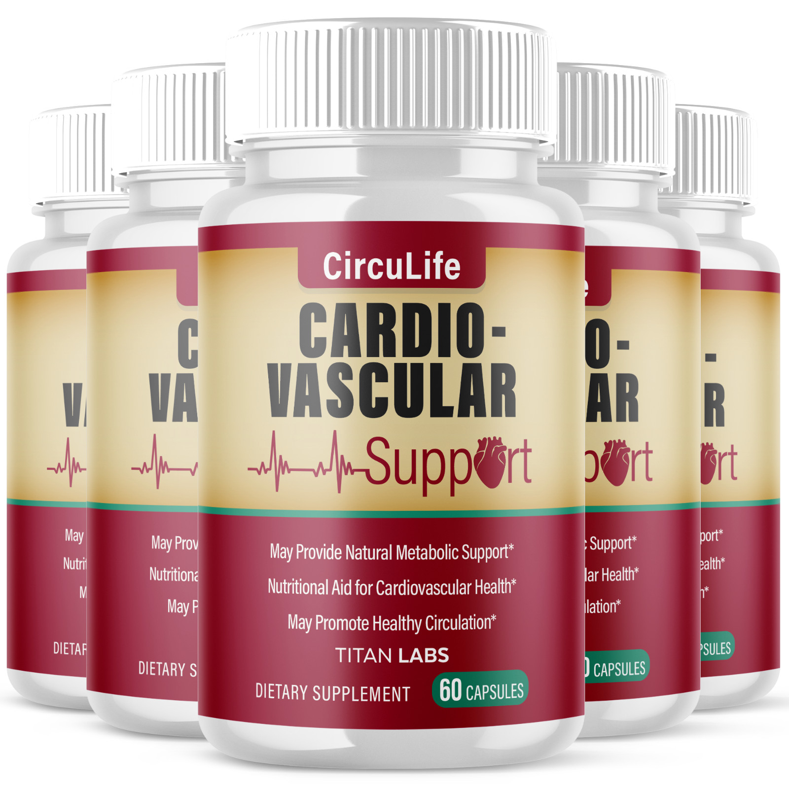 (5 Pack) Circulife Advanced Blood Support Vitamin Formula Circu Life 300 Capsule