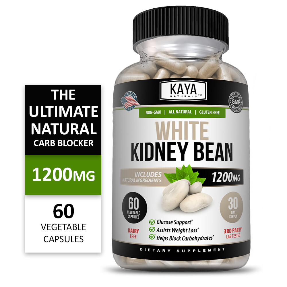 White Kidney Bean Capsule, Fat & Carb Blocker, Appetite Suppressant, Weight Loss