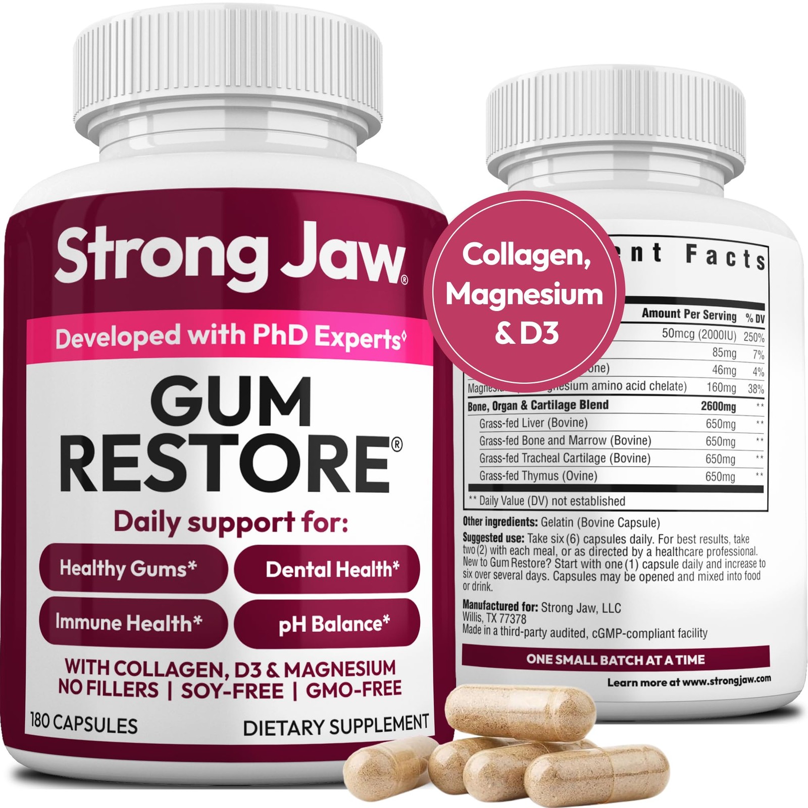 Gum Restore – Gum Repair for Receding Gums | Teeth Magnesium Supplements, Ora…