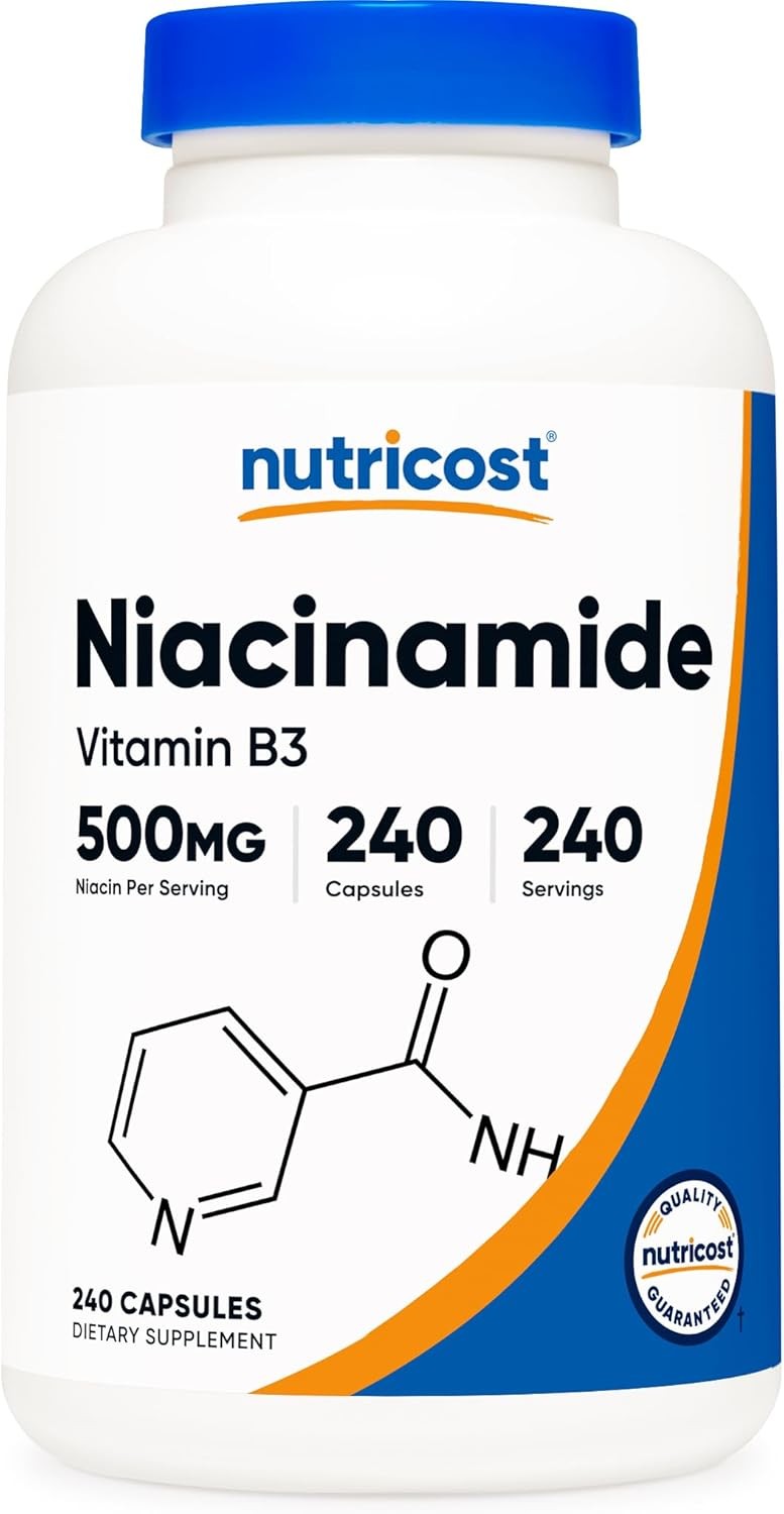 Nutricost Niacinamide (Vitamin B3) 500mg, 240 Capsules 240 Count (Pack of 1)