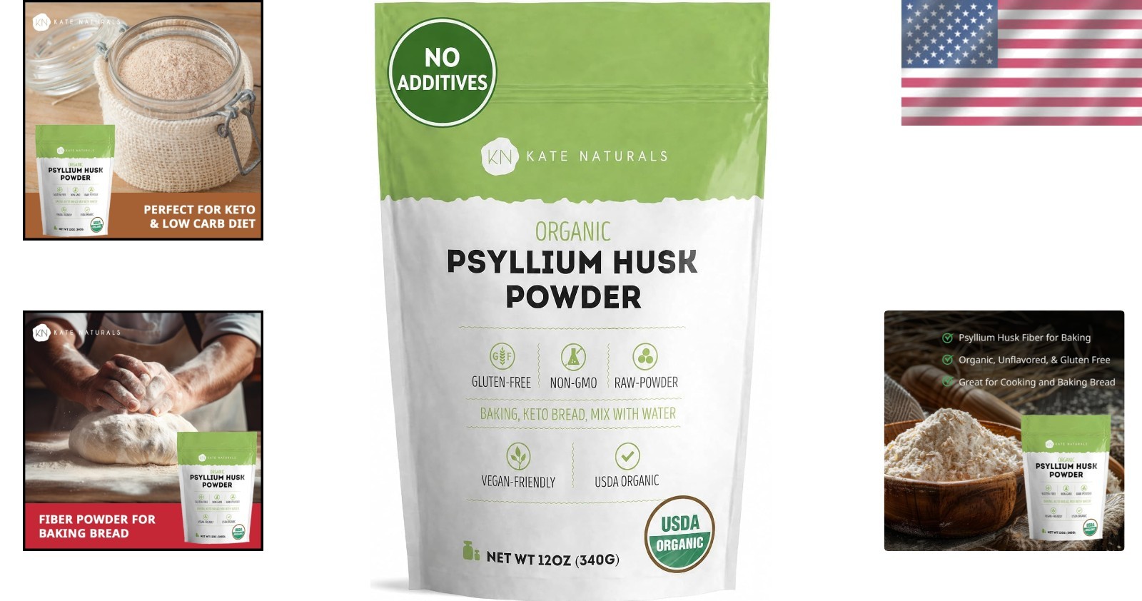 Versatile 12oz Psyllium Husk Powder for Baking & Digestive Health – Unflavored