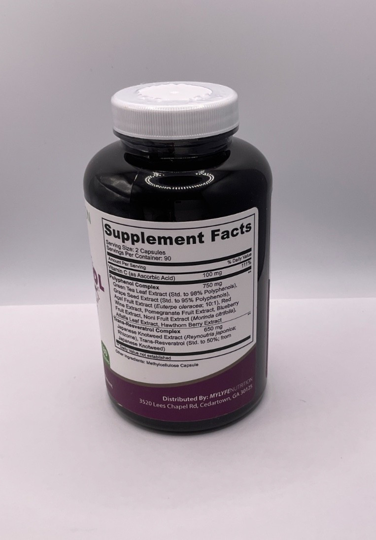 Mylyfe Nutrition – Resveratrol 1500 ~ 180 Capsules ~ Expires 01/2026 ~ Sealed