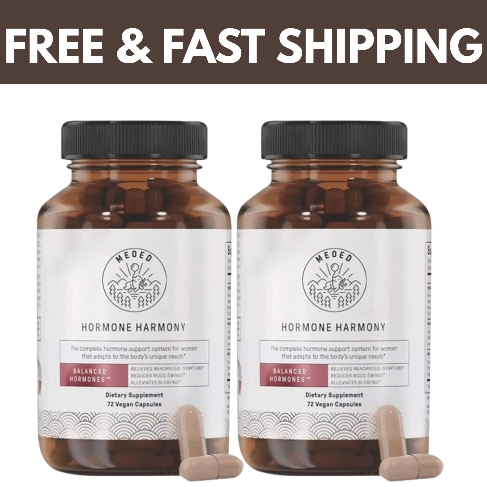 Happy Mammoth Hormone Harmony Natural Hormonal Support for Women 72 Capsule 2 PC