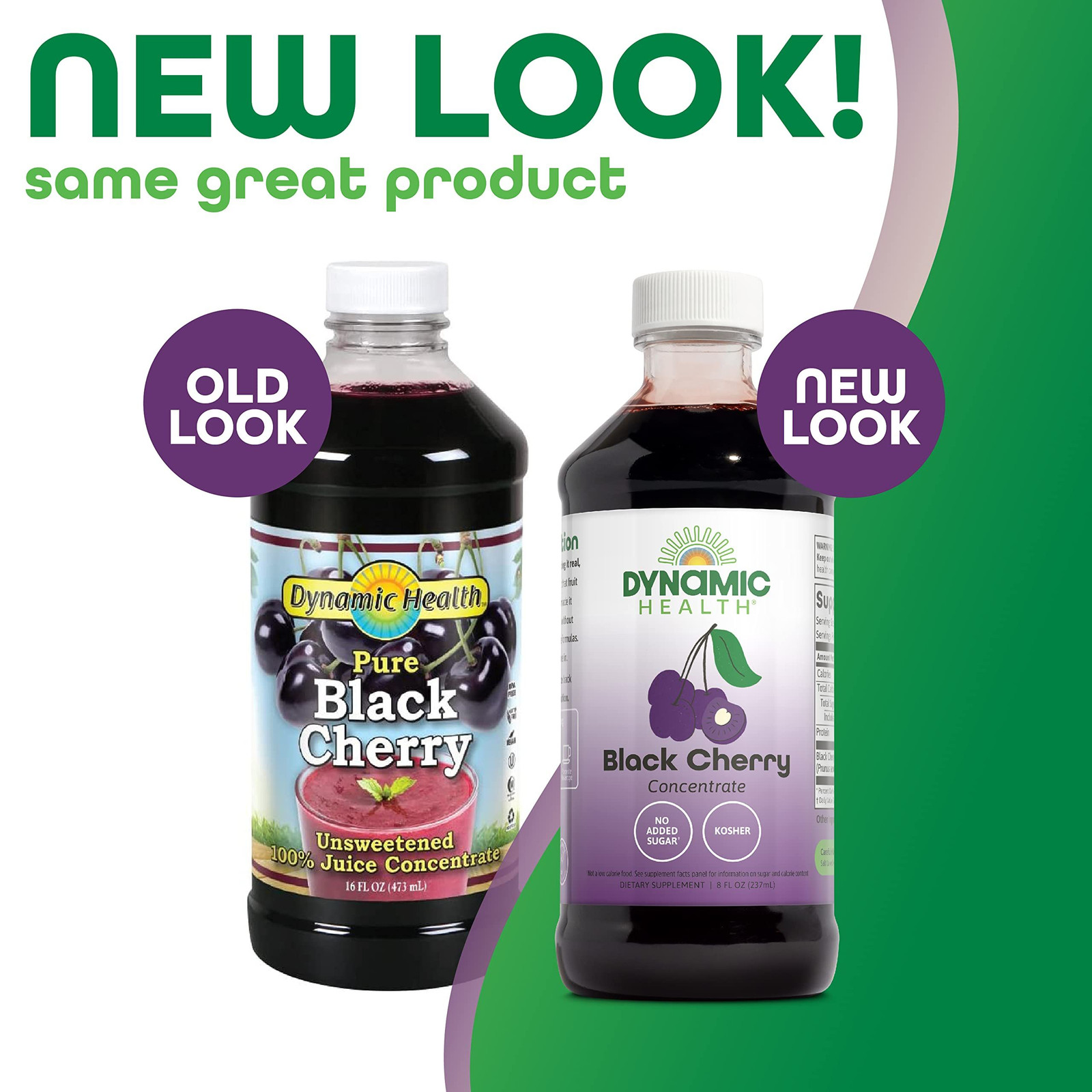 Dynamic Health Pure Black Cherry Unsweetened 100% Juice 8 Ounce (Pack of 1)