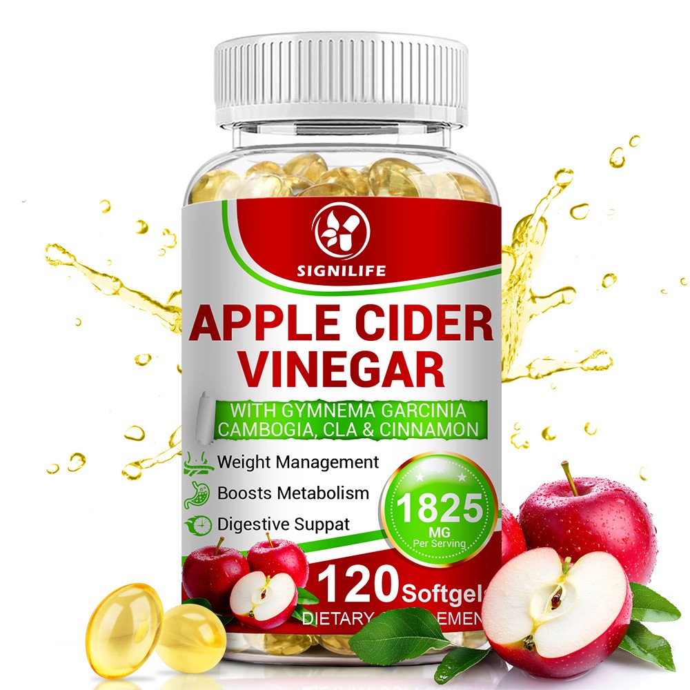 Weight Loss Apple Cider Vinegar w Garcinia Pills ACV & CLA Fat Burner 120 Ct-