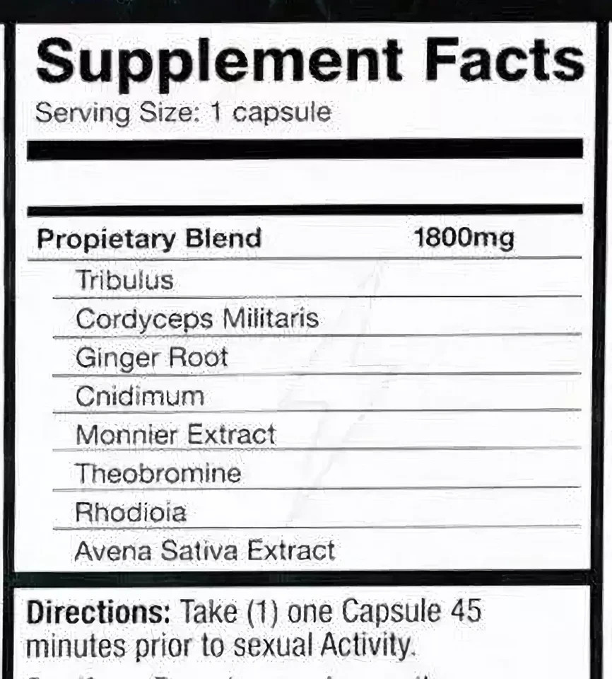 Zeus 1800mg Male Vitality & Stamina Dietary Supplement – 3-25 Capsules -Exp 5/32