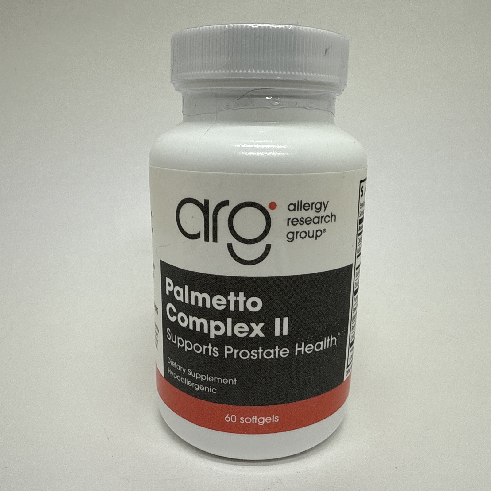 Allergy Research Group Palmetto Complex II 60 Softgels- Exp 3/27 Prostate Health