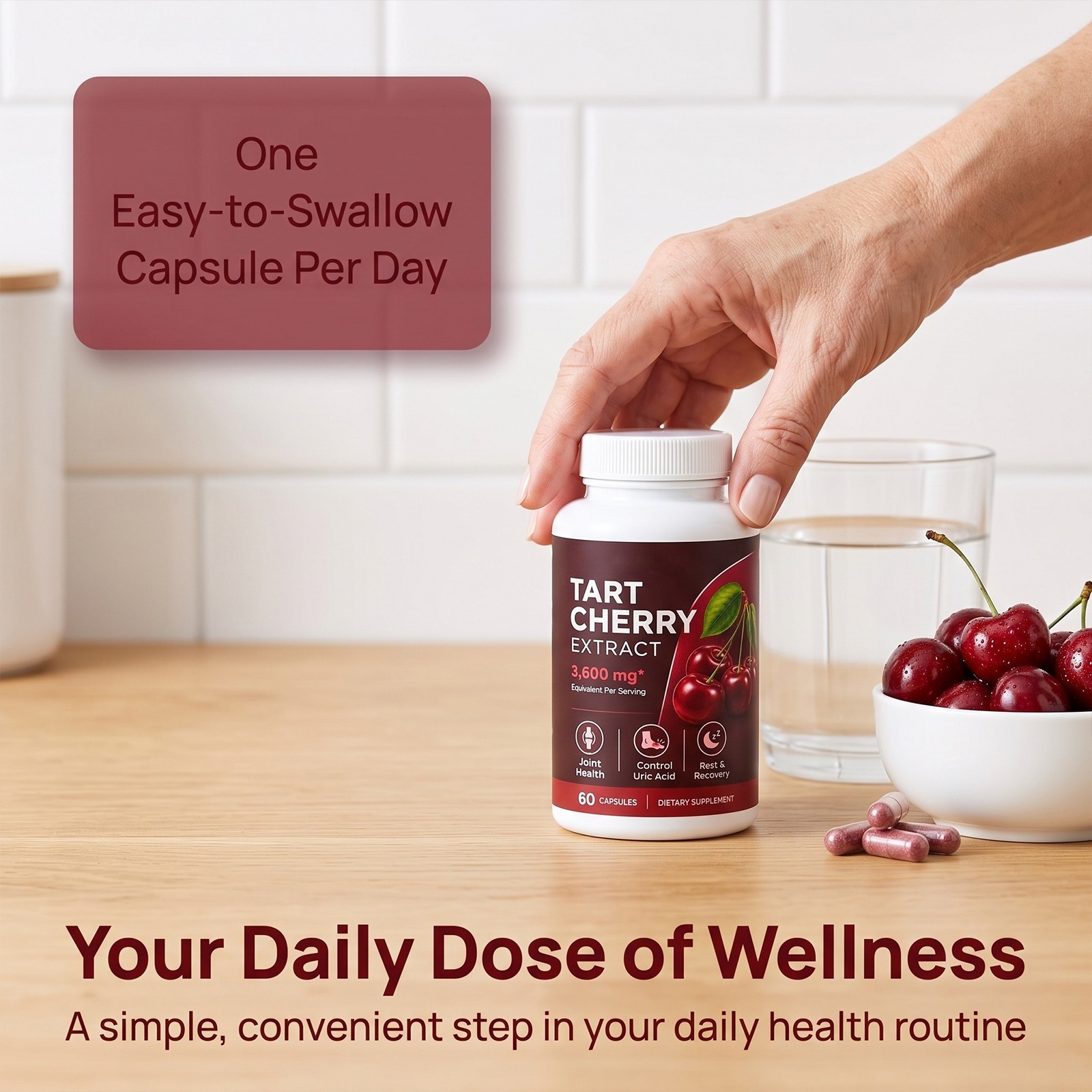 Good Grove Tart Cherry Extract Cold Extracted Capsules Antioxidant Support