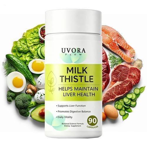Uvora Milk Thistle Detox, Premium Herbal Supplement With Milk Thistle Extrac…