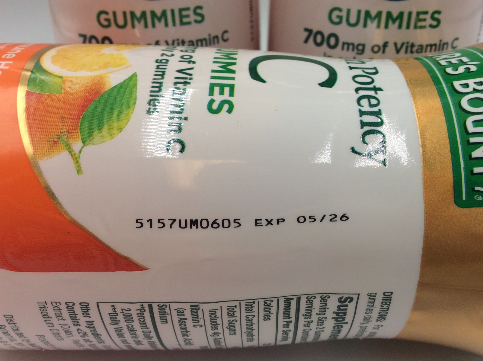Nature’s Bounty High Potency Vitamin C Gummies 700mg Immune Support 🎈05/2026🎈